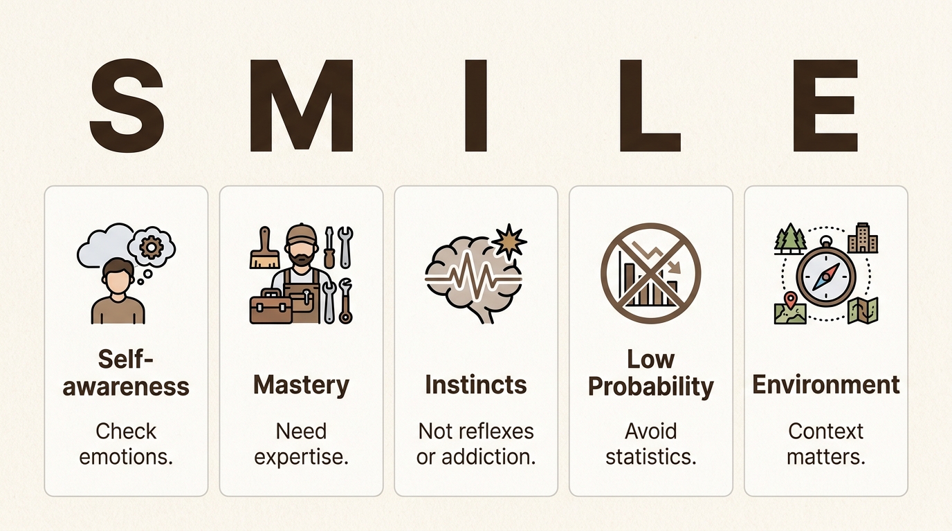 Use Joel Pearson's SMILE framework to biologically check your intuition, ensuring reliable guidance for decisions.